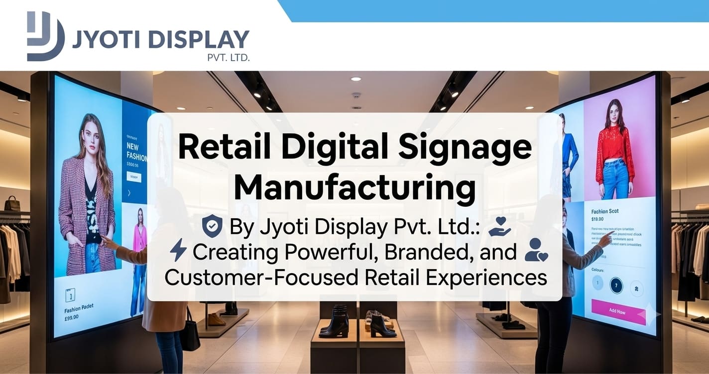 Retail Digital Signage Manufacturing by Jyoti Display Pvt. Ltd.: Creating Powerful, Branded and Customer-Focused Retail Experiences