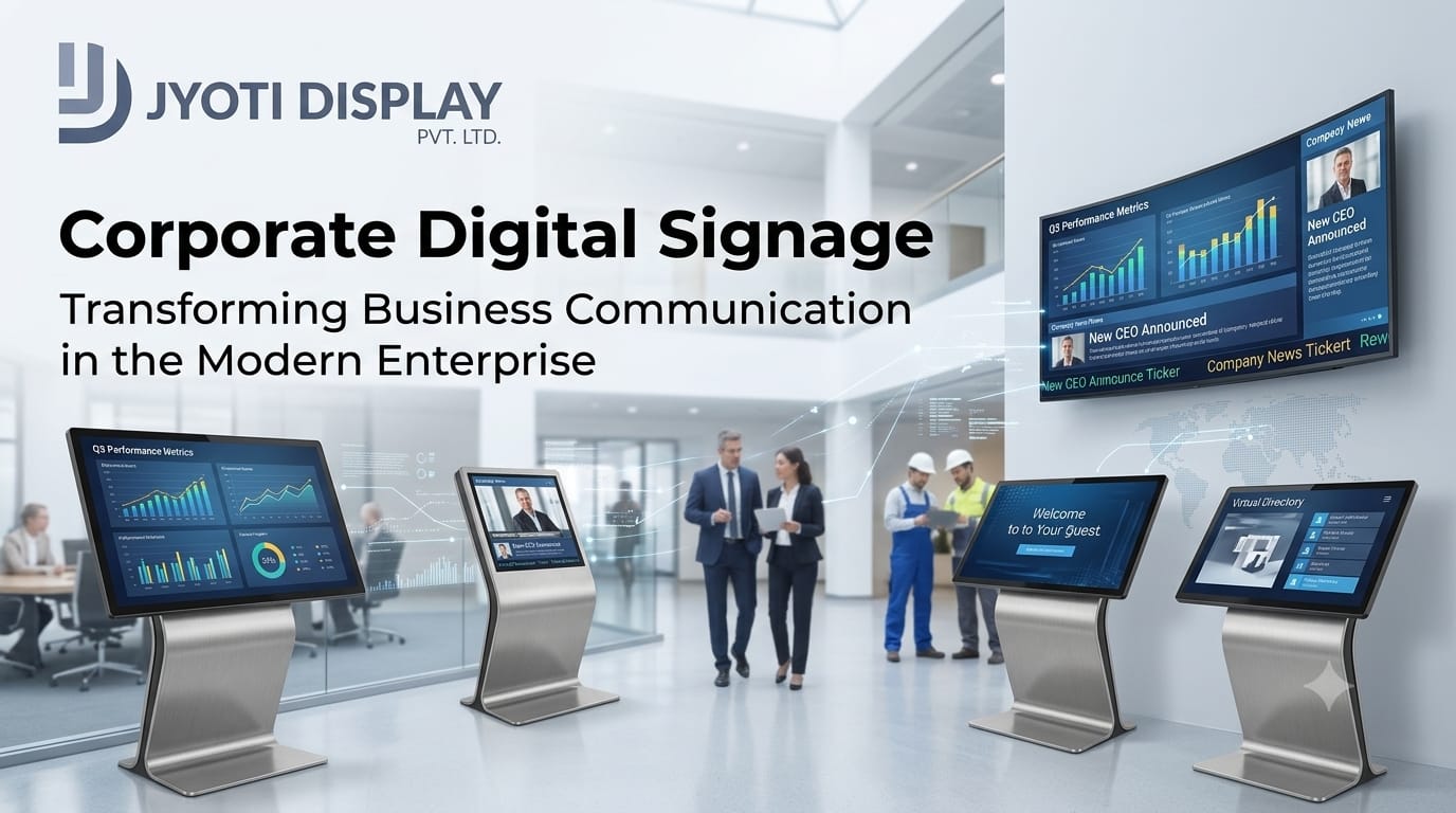 Corporate Digital Signage Manufactured by Jyoti Display Pvt. Ltd.: Transforming Business Communication in the Modern Enterprise